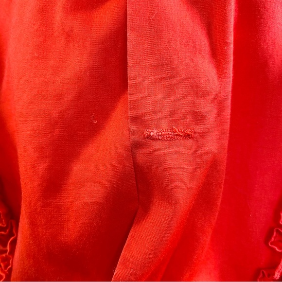 Vintage 80’s Kandy Ann Red Ruffled Party Dress Small 5 6 Short Sleeve - Picture 8 of 12